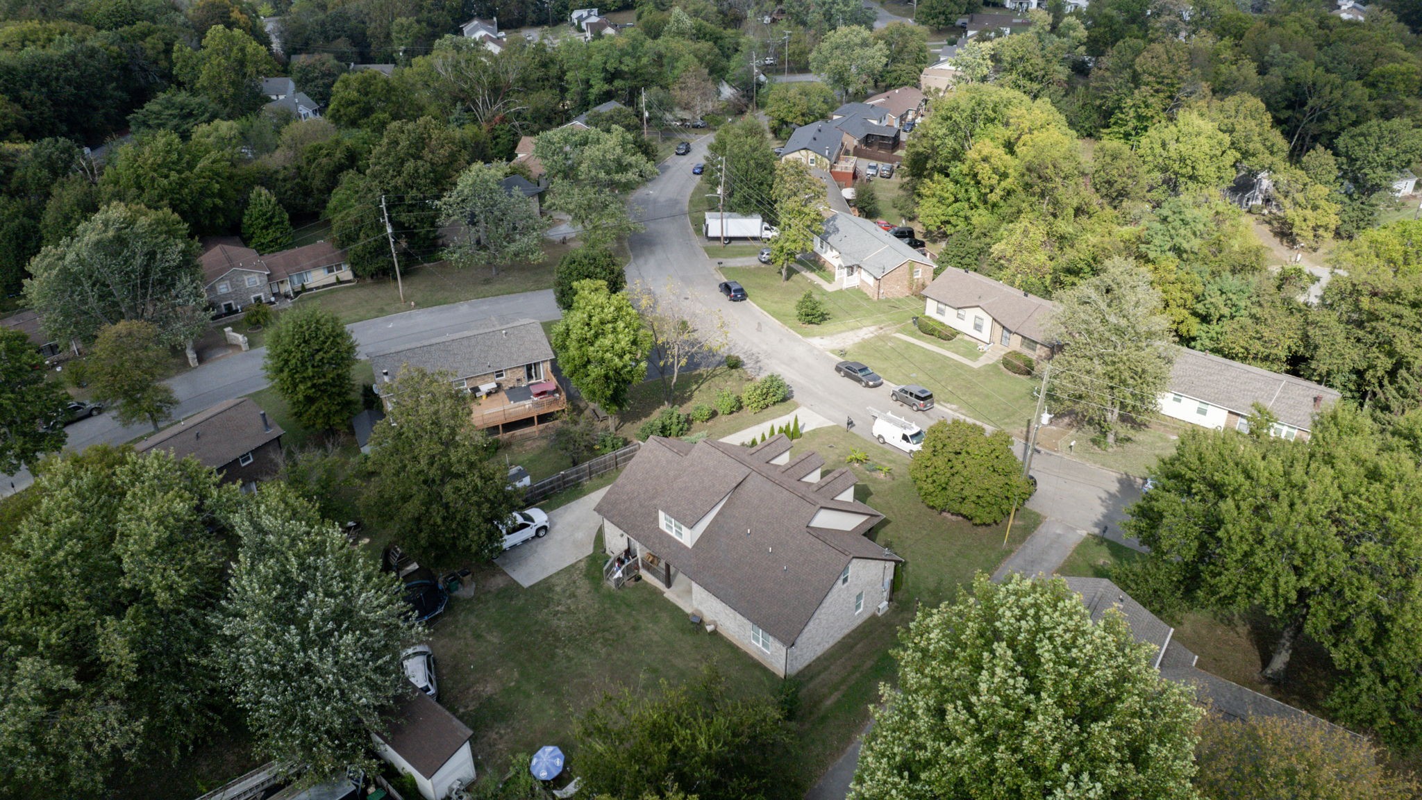 234 Cedarview Drive Antioch, TN 37013 - Photo 45 of 50 an aerial view of residential house with outdoor space and trees all around