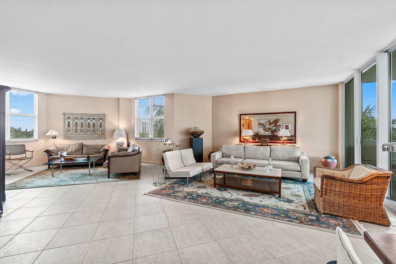 500 Southeast Mizner Boulevard, Unit A411 Boca Raton, FL 33432 - Photo 7 of 67 a living room with furniture and a window