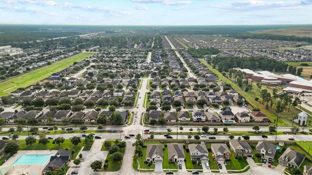 an aerial view of a city