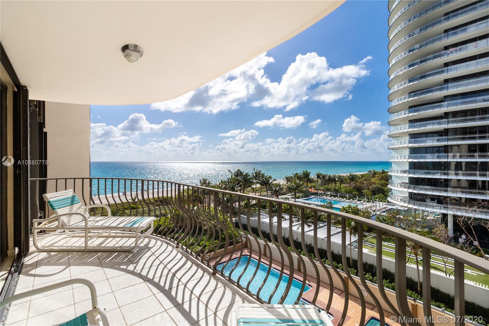 8777 Collins Avenue, Unit 611 Surfside, FL 33154 - Photo 11 of 22 a view of balcony with a potted plant