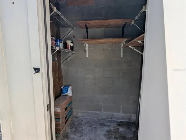 a view of storage and utility room