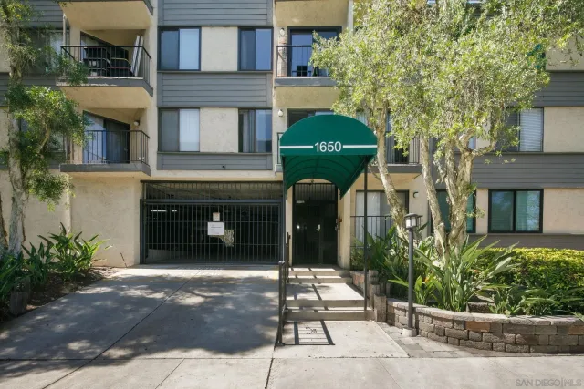 a front view of a building