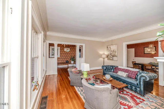 a workspace with wooden floor