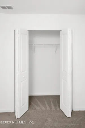 a view of a room with storage