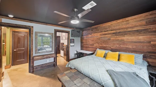 a bathroom with a double vanity sink mirror and shower