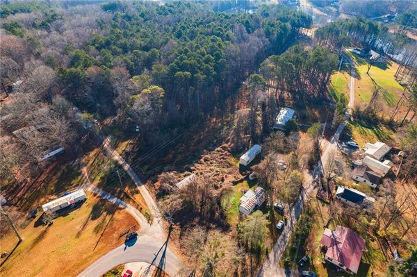 an aerial view of multiple house