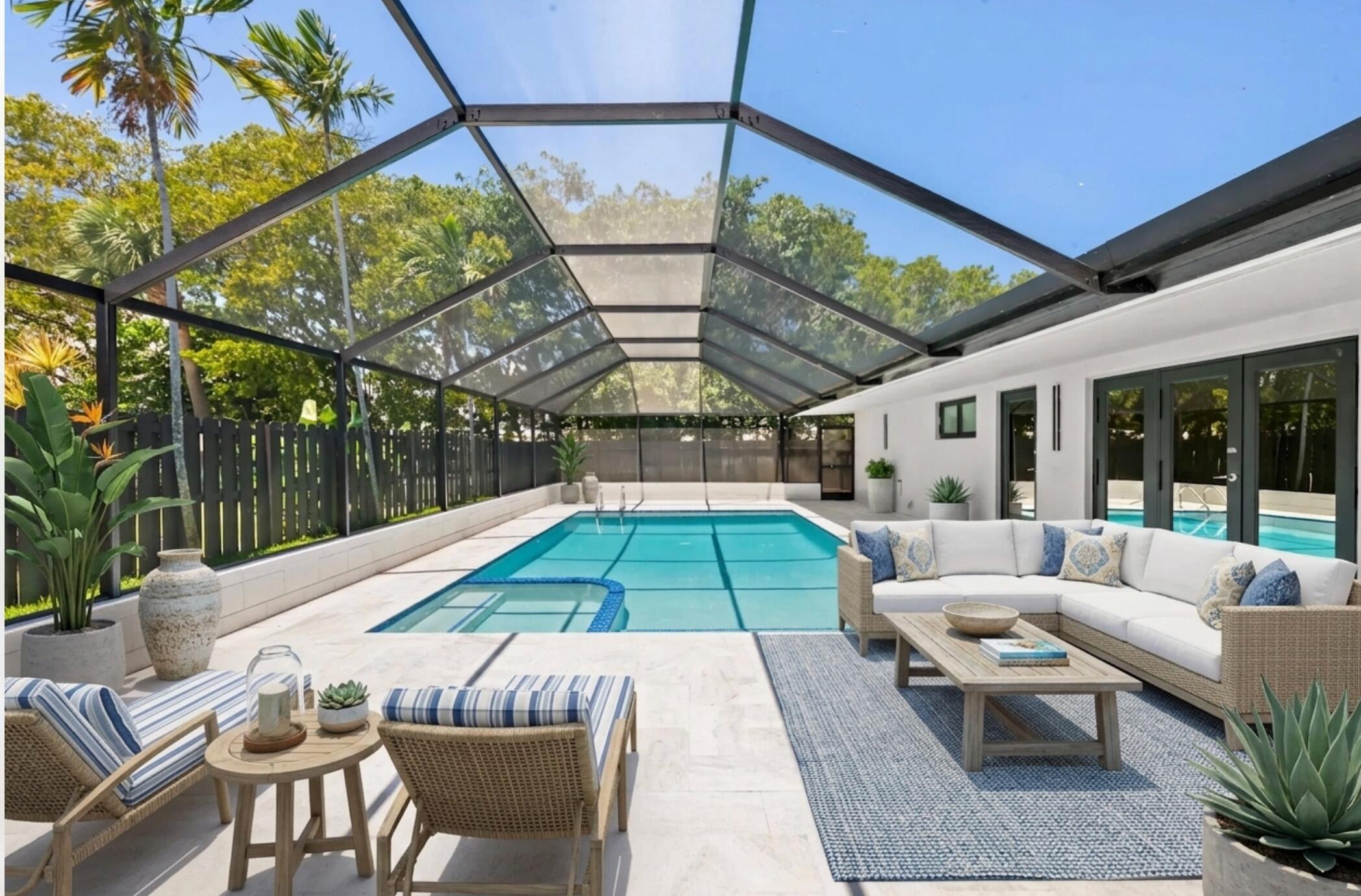 2811 Northeast 53rd Court Lighthouse Point, FL 33064 - Photo 4 of 31 Pool Patio Staged