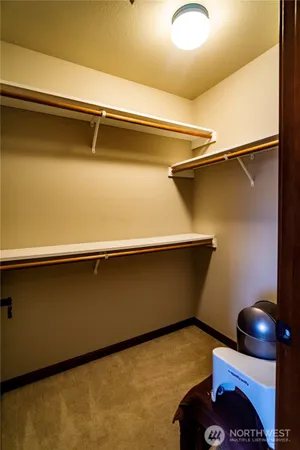 a close view of closet