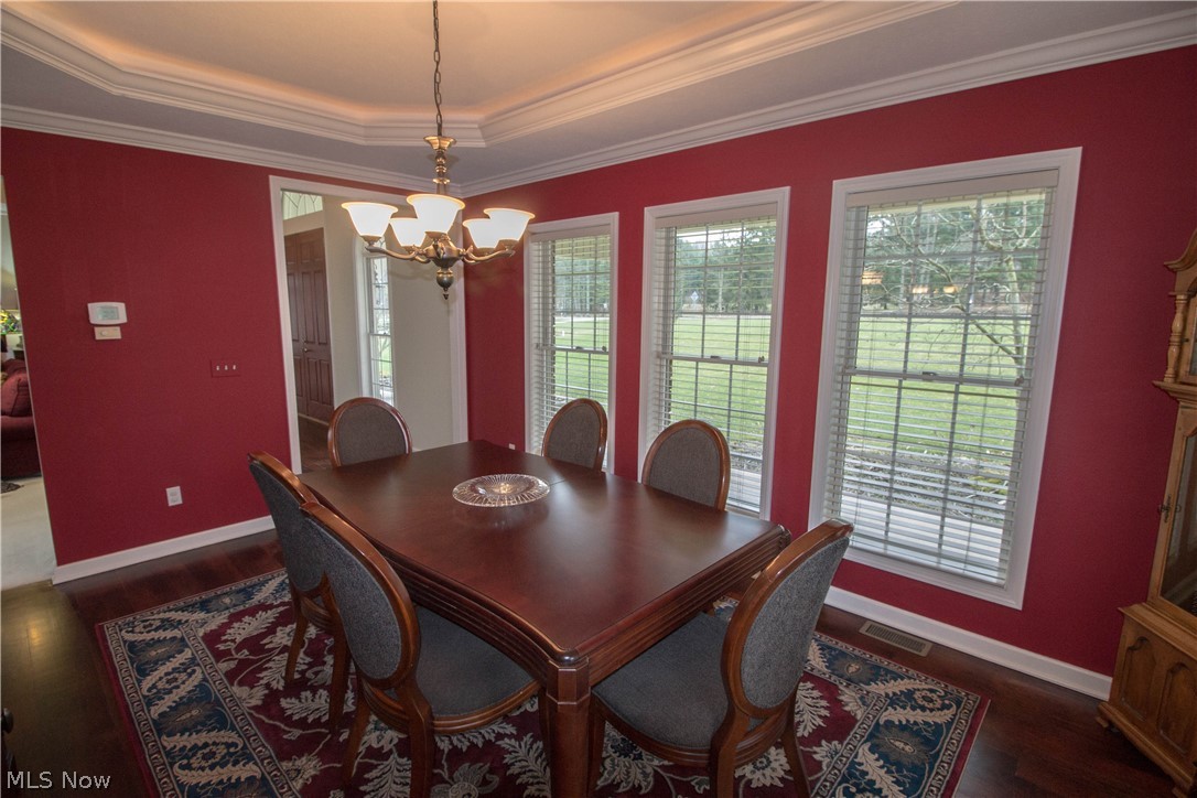 4368 Hamilton Road Medina, OH 44256 - Photo 19 of 35 Dining room with lighted tray ceiling.