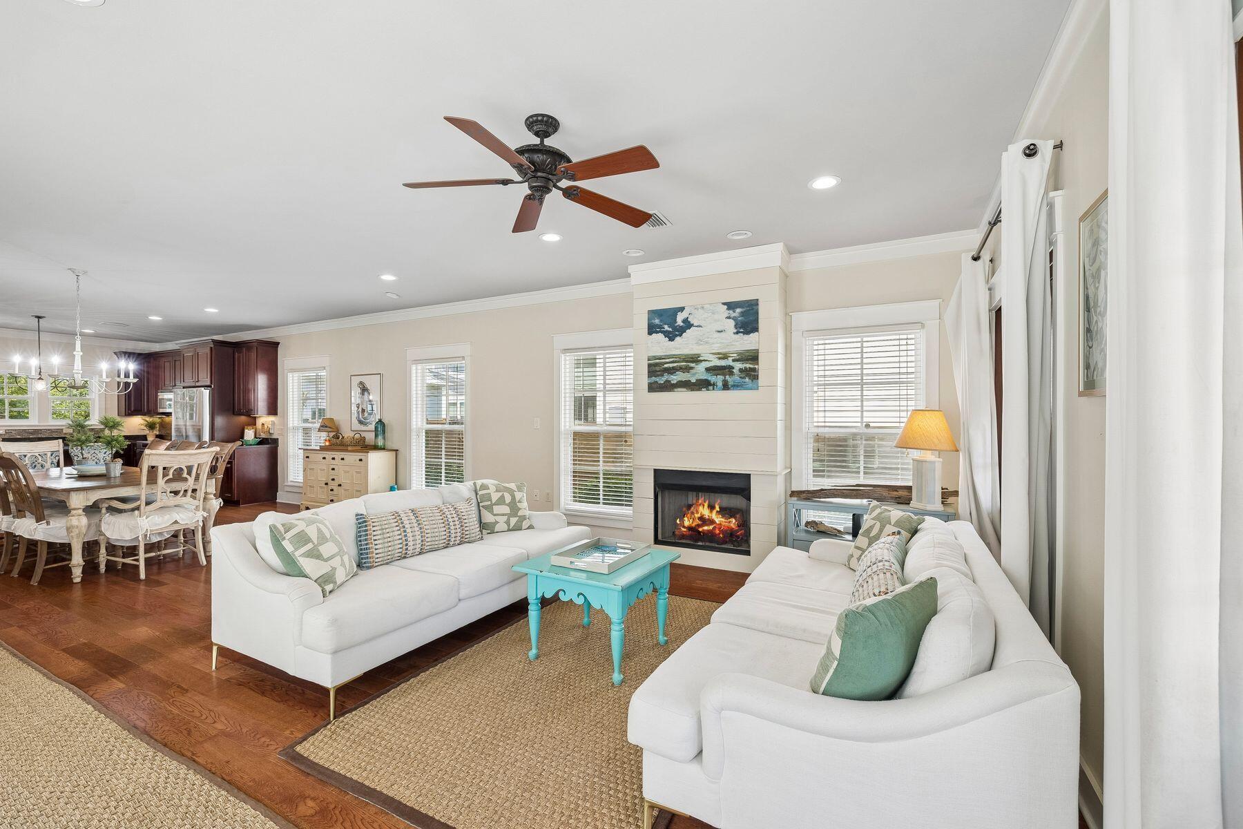 39 Willow Mist Road Inlet Beach, FL 32461 - Photo 6 of 41 a living room with furniture and a fireplace
