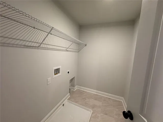 a view of backyard with green space