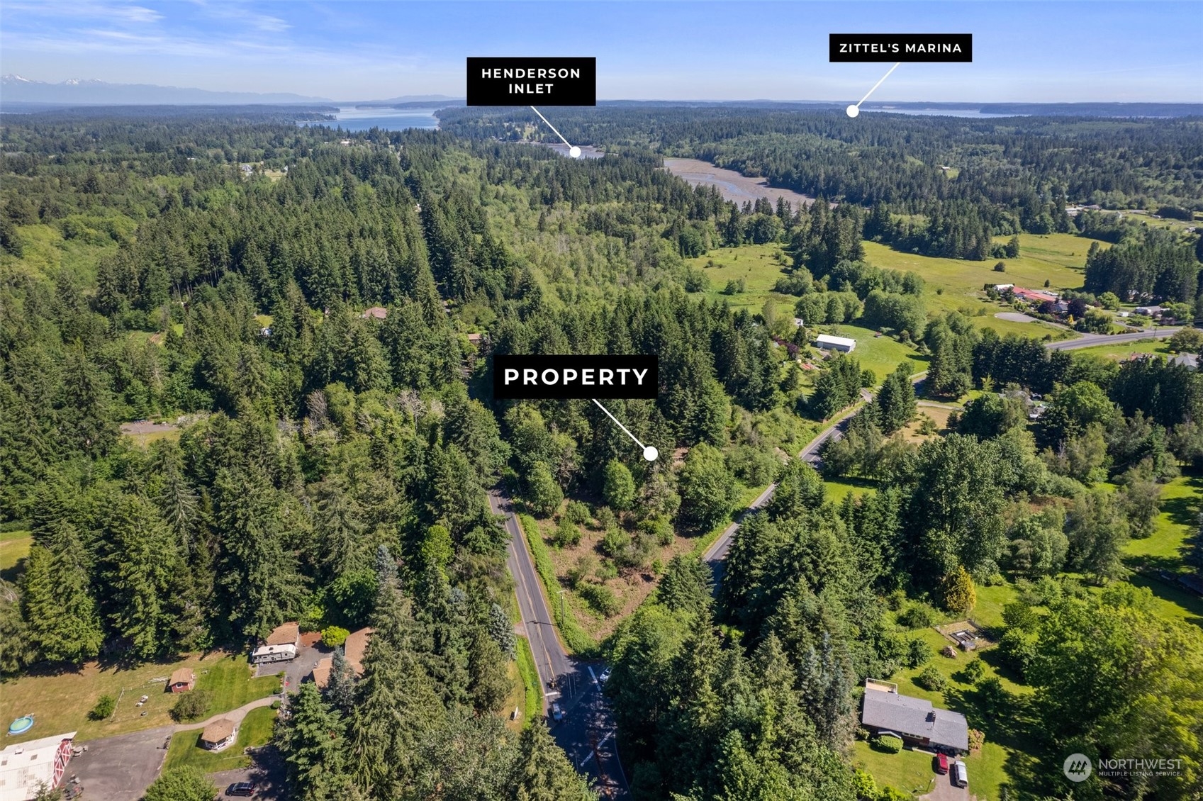 4035 Sleater Kinney Road Northeast Olympia, WA 98506 - Photo 3 of 14 an aerial view of a house with a yard