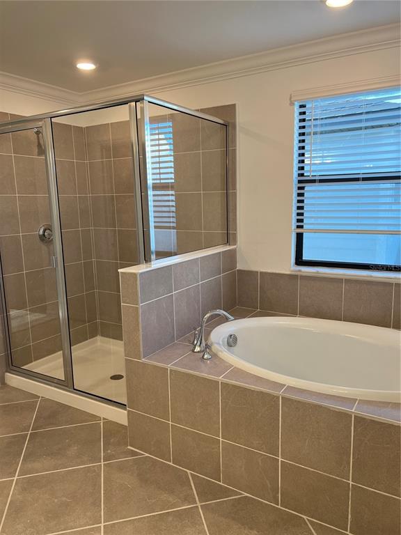 19524 Fishhawk Trail Venice, FL 34293 - Photo 14 of 30 a bathroom with a shower and a bathtub
