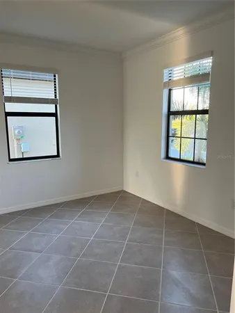an empty room with a window