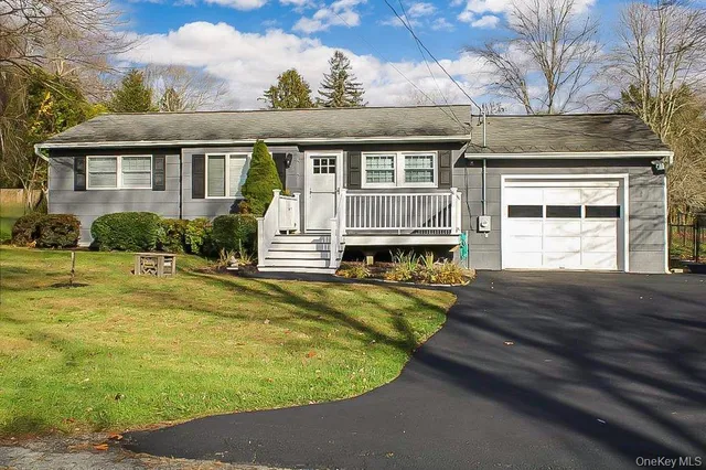 a view of house with outdoor space and swimming pool