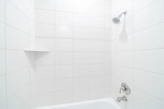 a close up of a bathtub