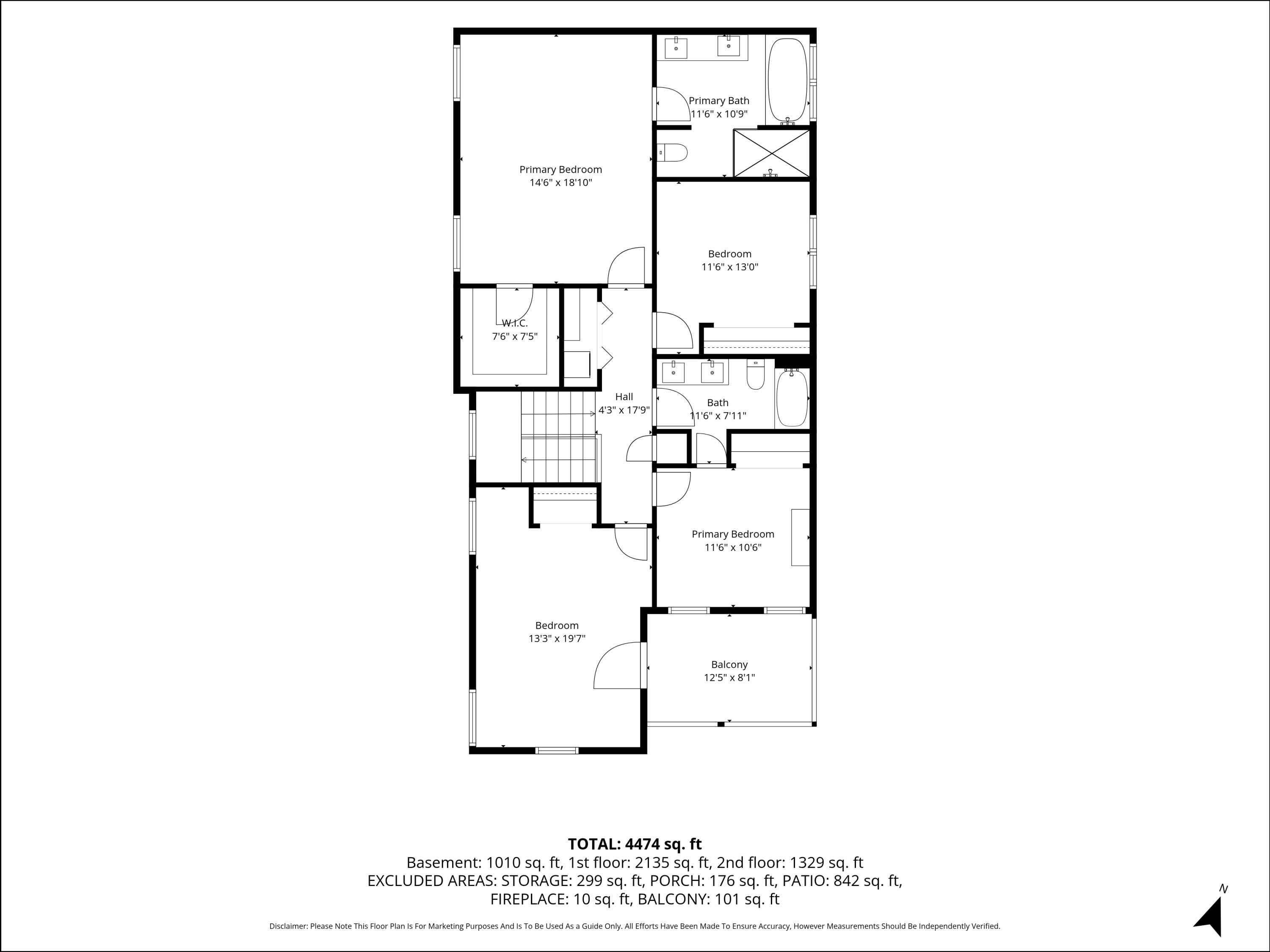 396 Hamilton Street Canton, MI 48188 - Photo 76 of 77 Second Floor Layout