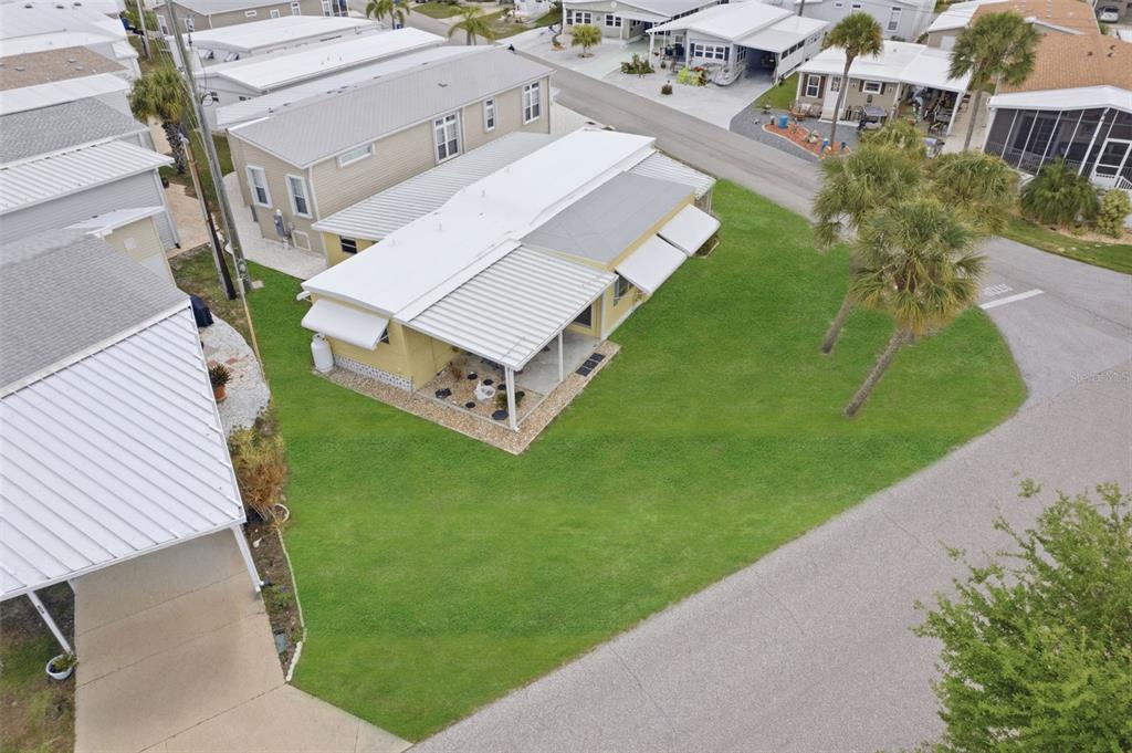 802 Turf Street Venice, FL 34285 - Photo 32 of 50 an aerial view of a house with a garden and deck