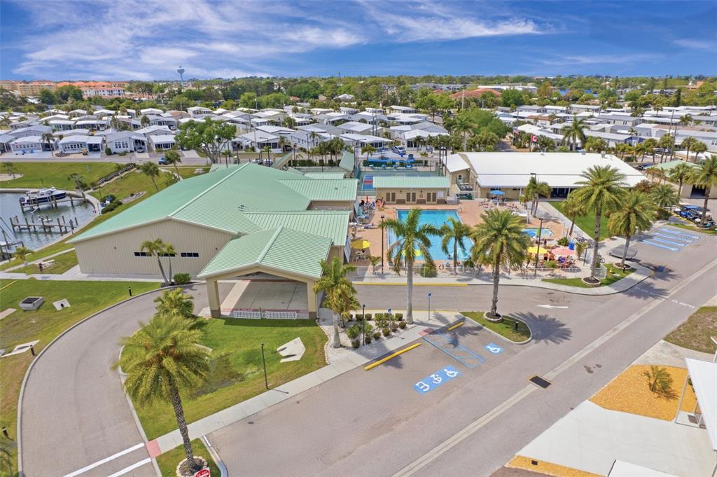 802 Turf Street Venice, FL 34285 - Photo 36 of 50 an aerial view of a house with a swimming pool