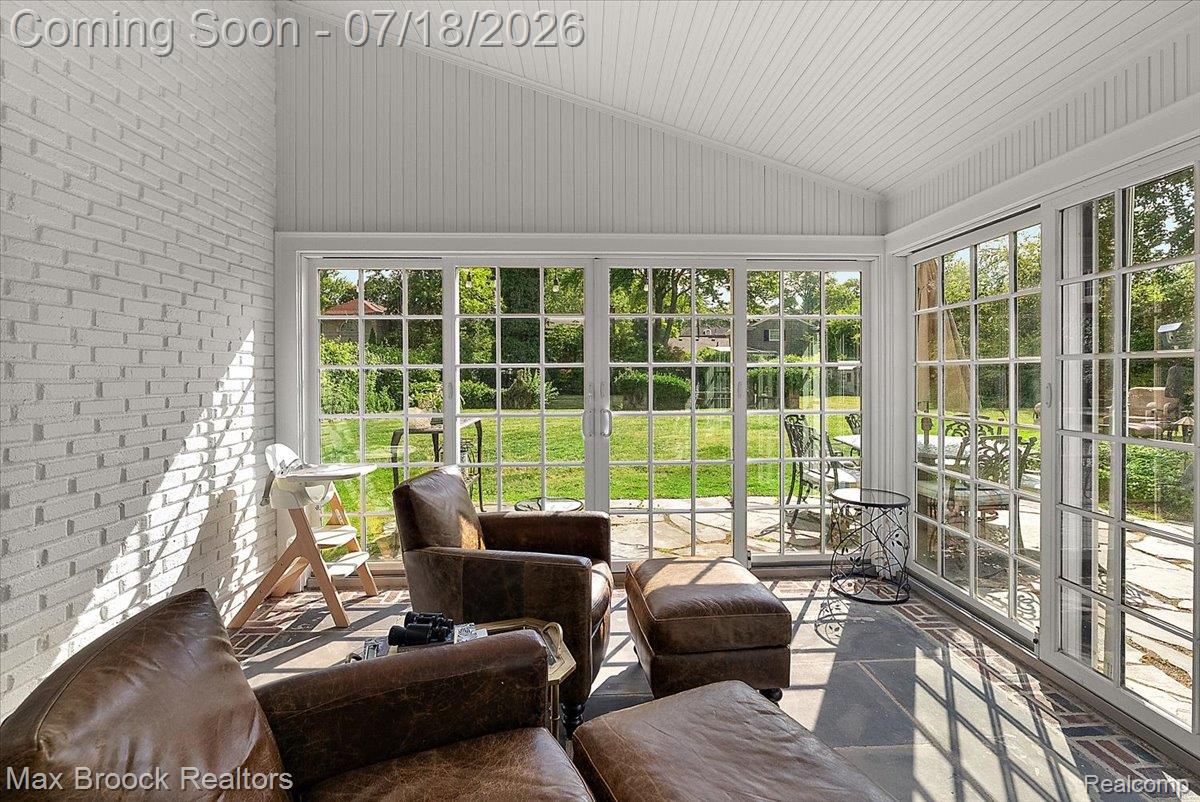 294 Lincoln Road Grosse Pointe, MI 48230 - Photo 14 of 84 View thru sunroom to expansive backyard and patio
