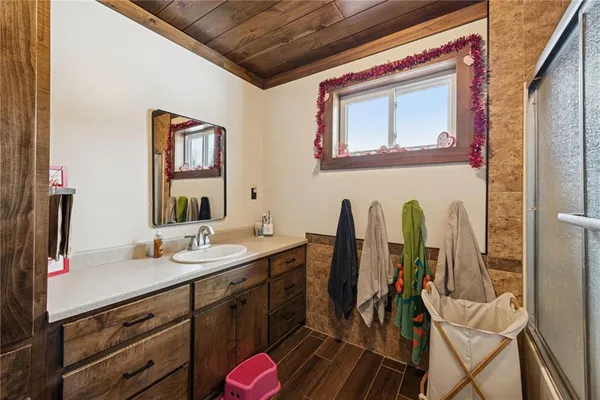 a view of an outdoor space with seating