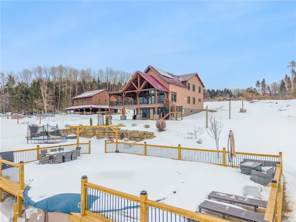 a view of a covered with snow