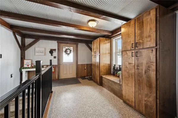 a view of a swimming pool with a chairs