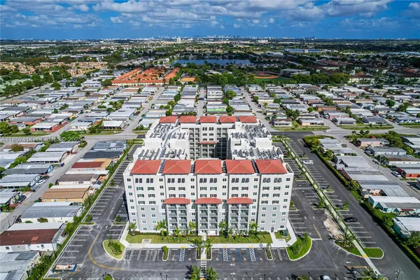 an aerial view of multiple house