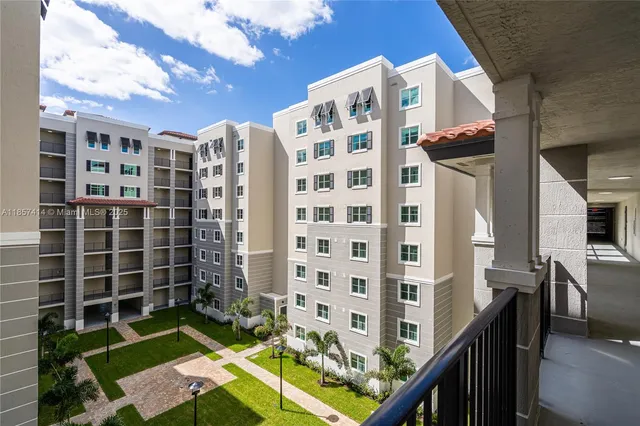 a view of building with outdoor space