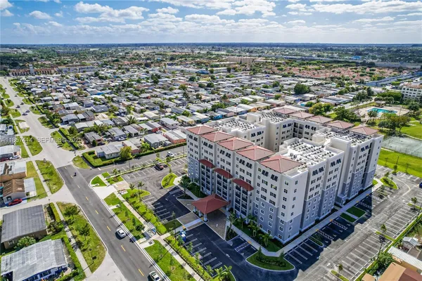 an aerial view of a city