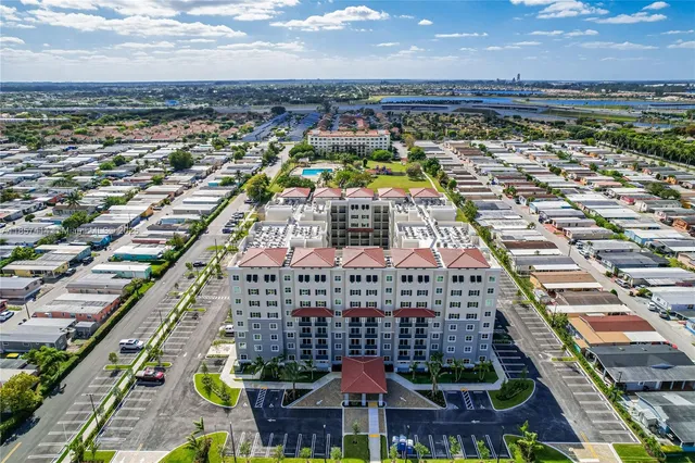 a view of a city with tall buildings