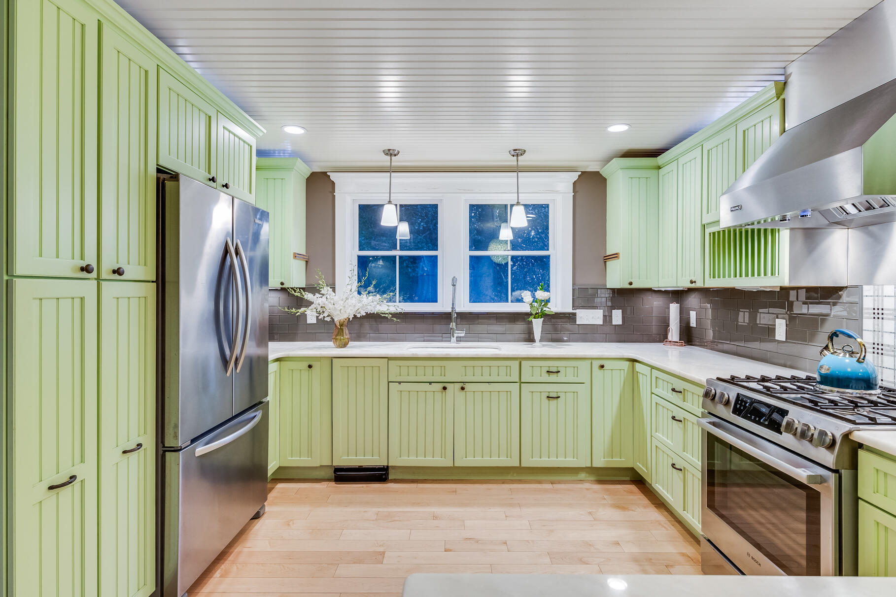 117 Gardiner Road Woods Hole, MA 02543 - Photo 15 of 81 a kitchen with stainless steel appliances granite countertop a refrigerator and a sink