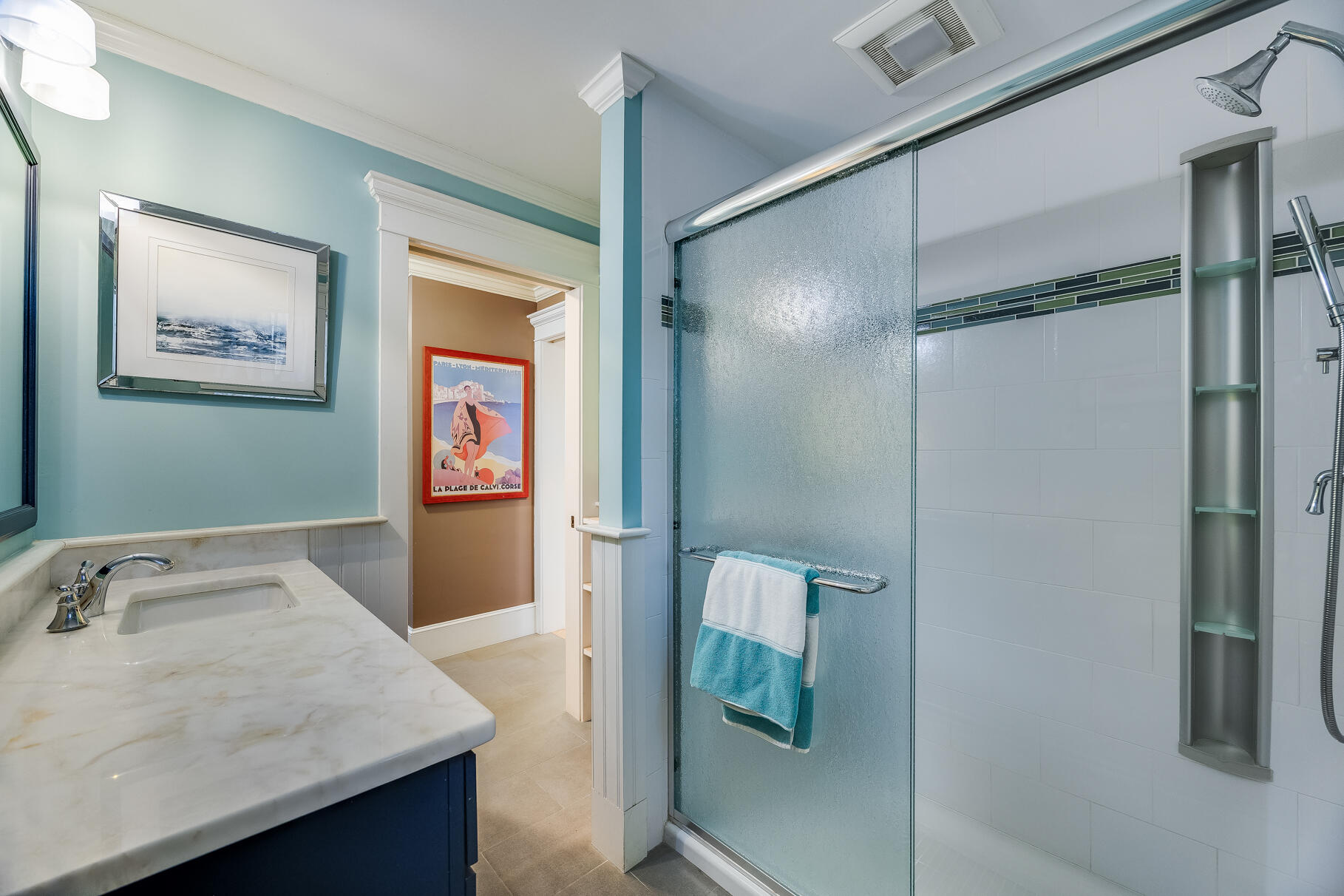 117 Gardiner Road Woods Hole, MA 02543 - Photo 21 of 81 a bathroom with a sink and a mirror