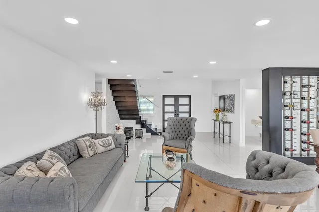 a view of outdoor space with seating area