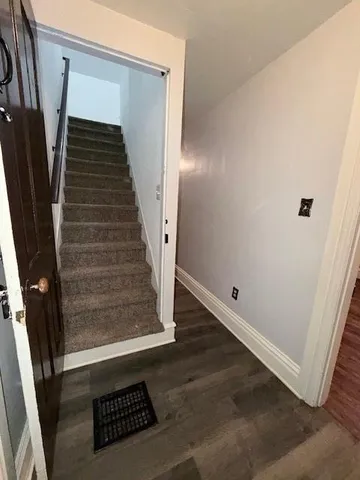 a view of an entryway with staircase