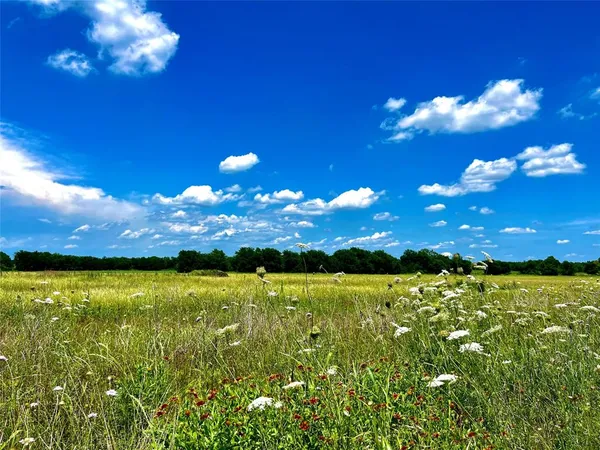 a view of a golf course with a house