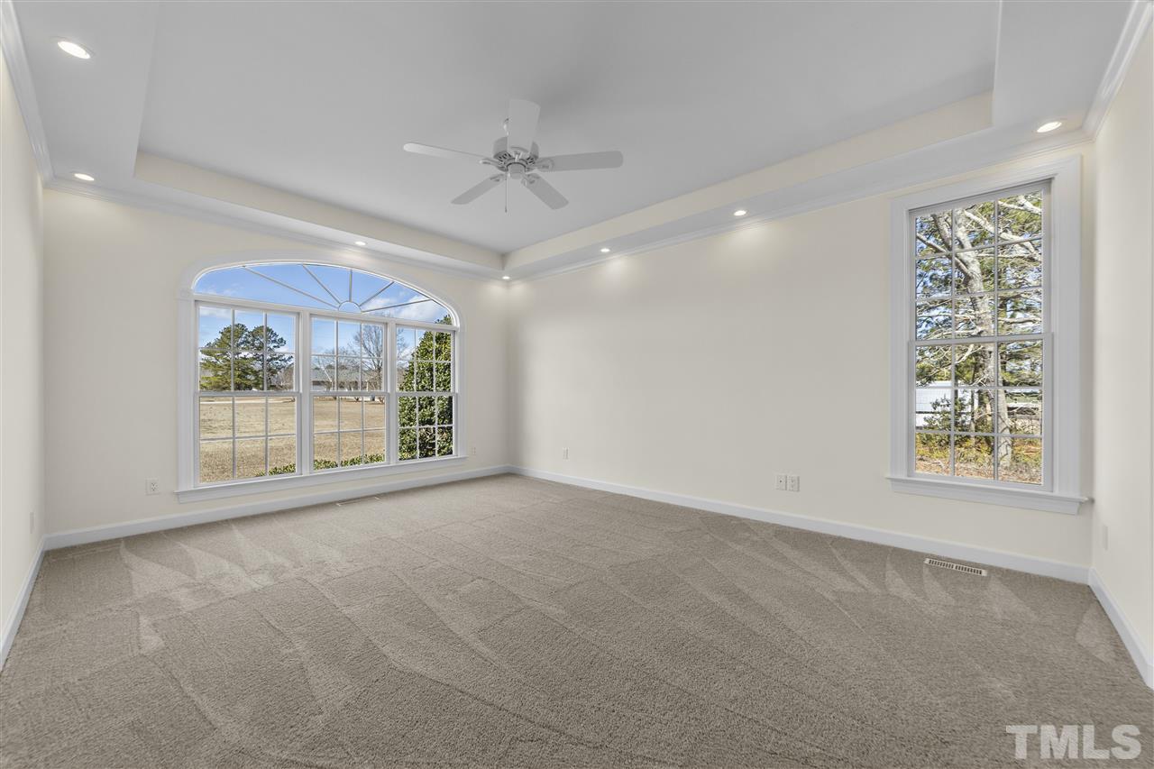 6521 Brack Penny Road Raleigh, NC 27603 - Photo 13 of 30 Beautiful view from the Master Bedroom! Tray Ceiling and recessed lighting.