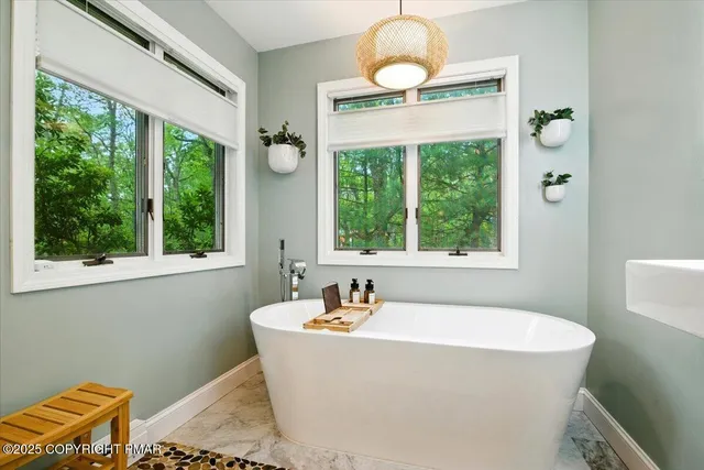 a view of backyard with green space