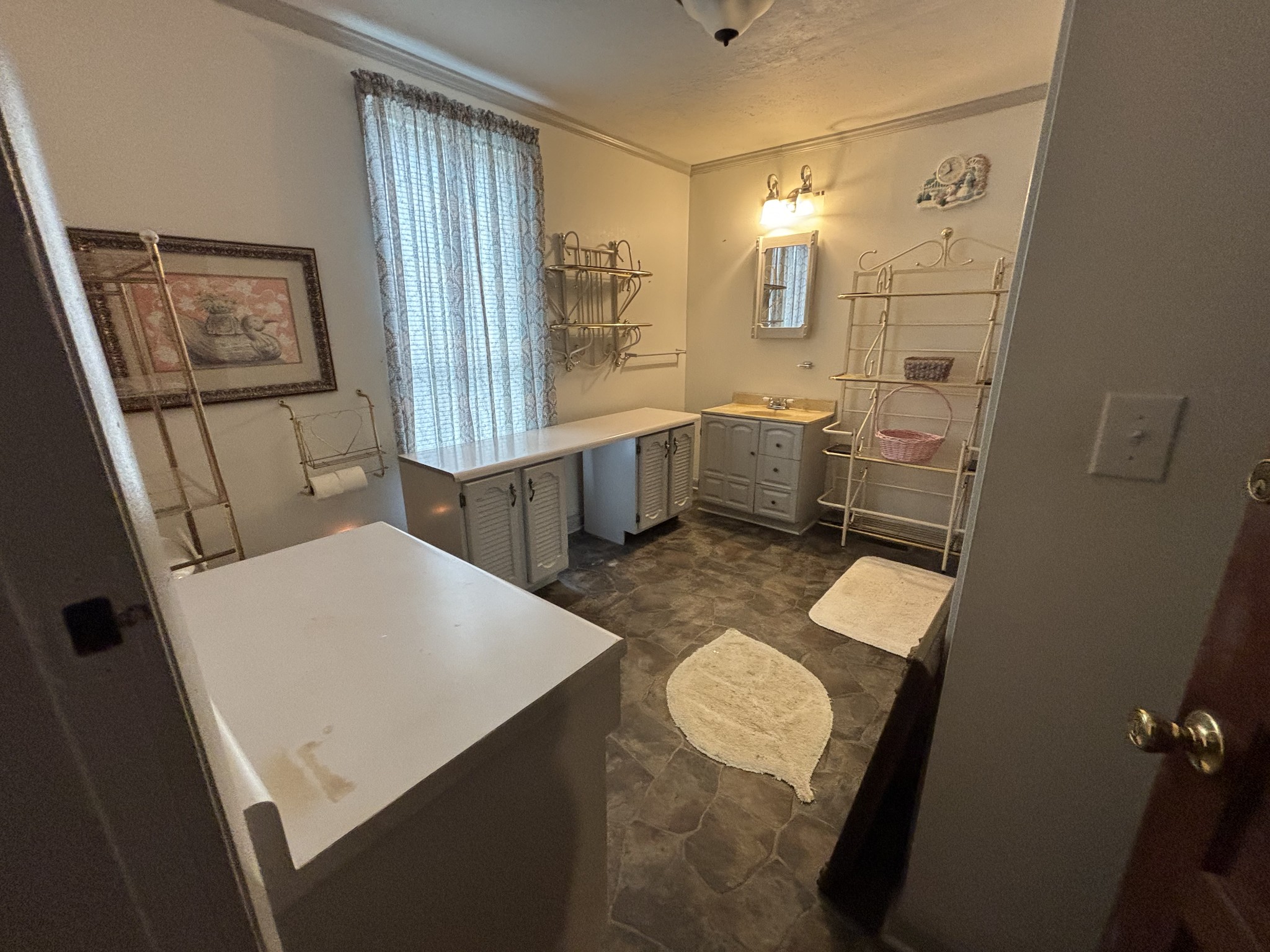 686 Clearview Road Cottontown, TN 37048 - Photo 18 of 22 a bathroom with a sink a mirror and a toilet