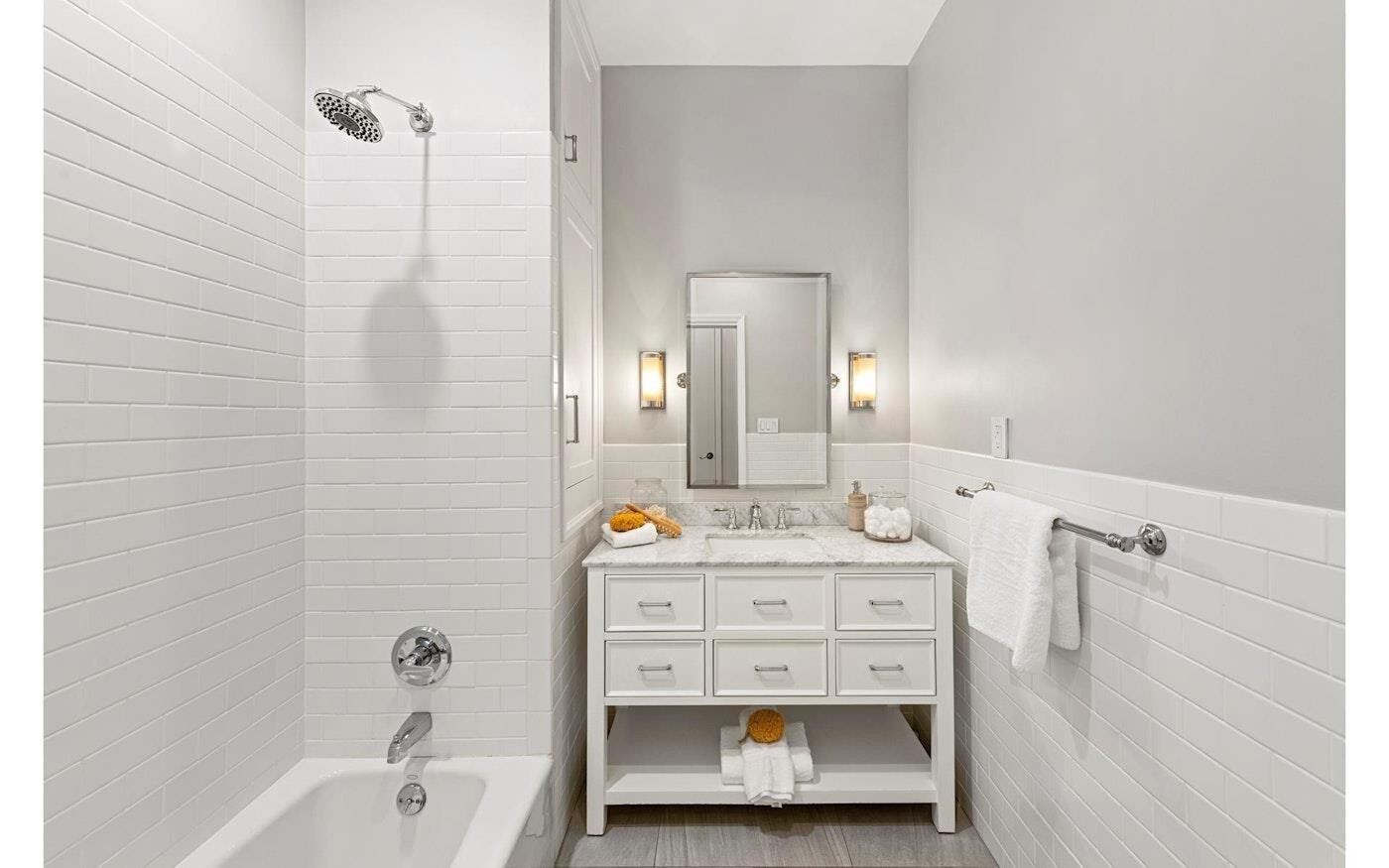 53 Murray Street, Unit 5 Manhattan, NY 10007 - Photo 8 of 11 a bathroom with a sink and a mirror