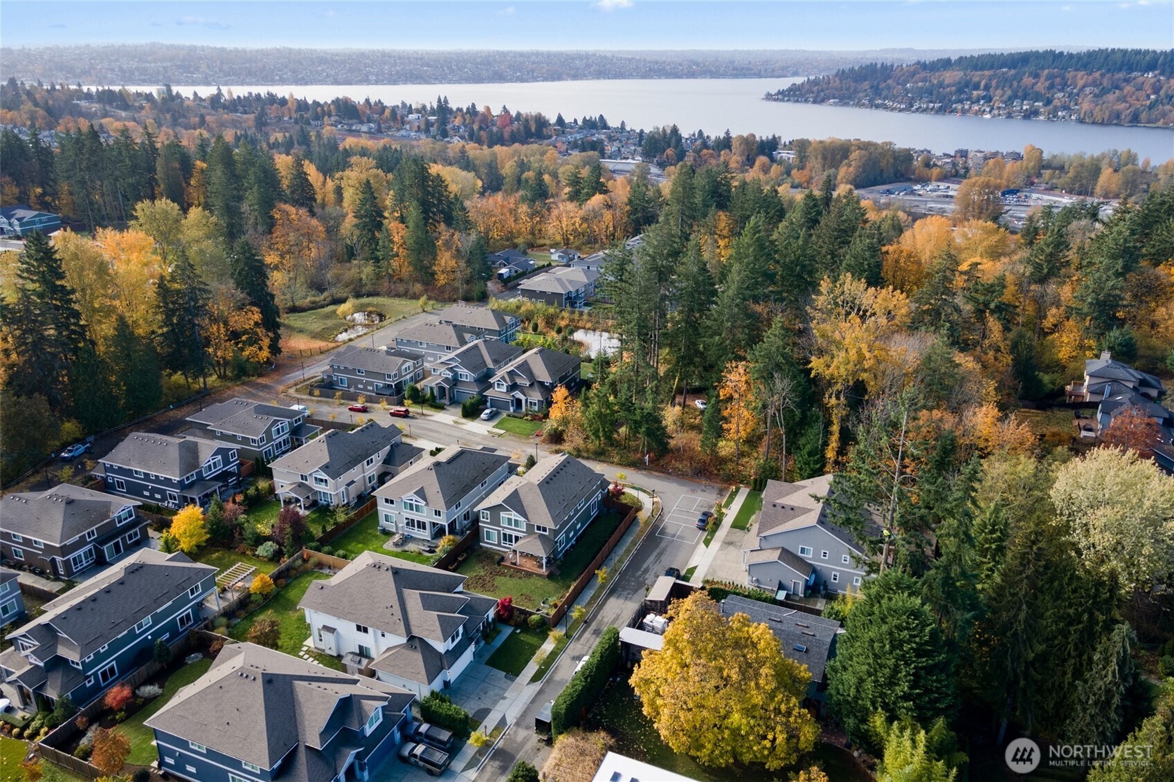 11575 Southeast 81st Street Newcastle, WA 98056 - Photo 39 of 40 an aerial view of a city with lots of residential buildings