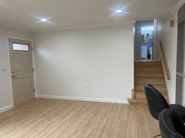 3045 Central Road Glenview, IL 60025 - Photo 6 of 15 wooden floor in an empty room with a mirror