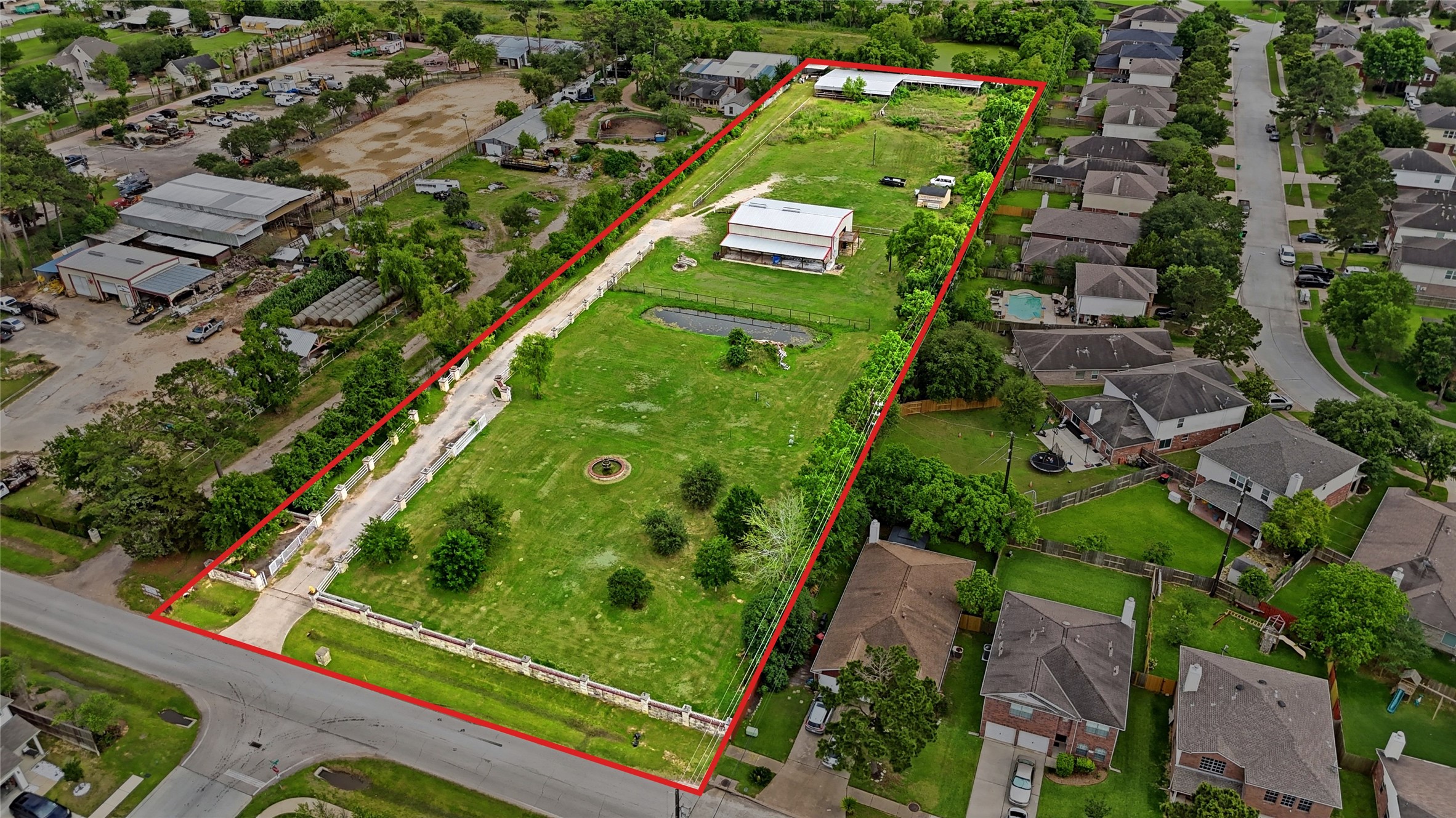 11741 Ezekiel Road Tomball, TX 77375 - Photo 29 of 30 an aerial view of a tennis ground and a yard