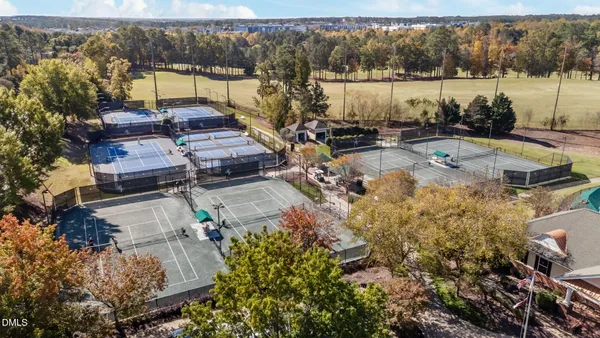 a view of a swimming pool with a lake view