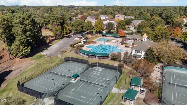 an aerial view of residential house with outdoor space