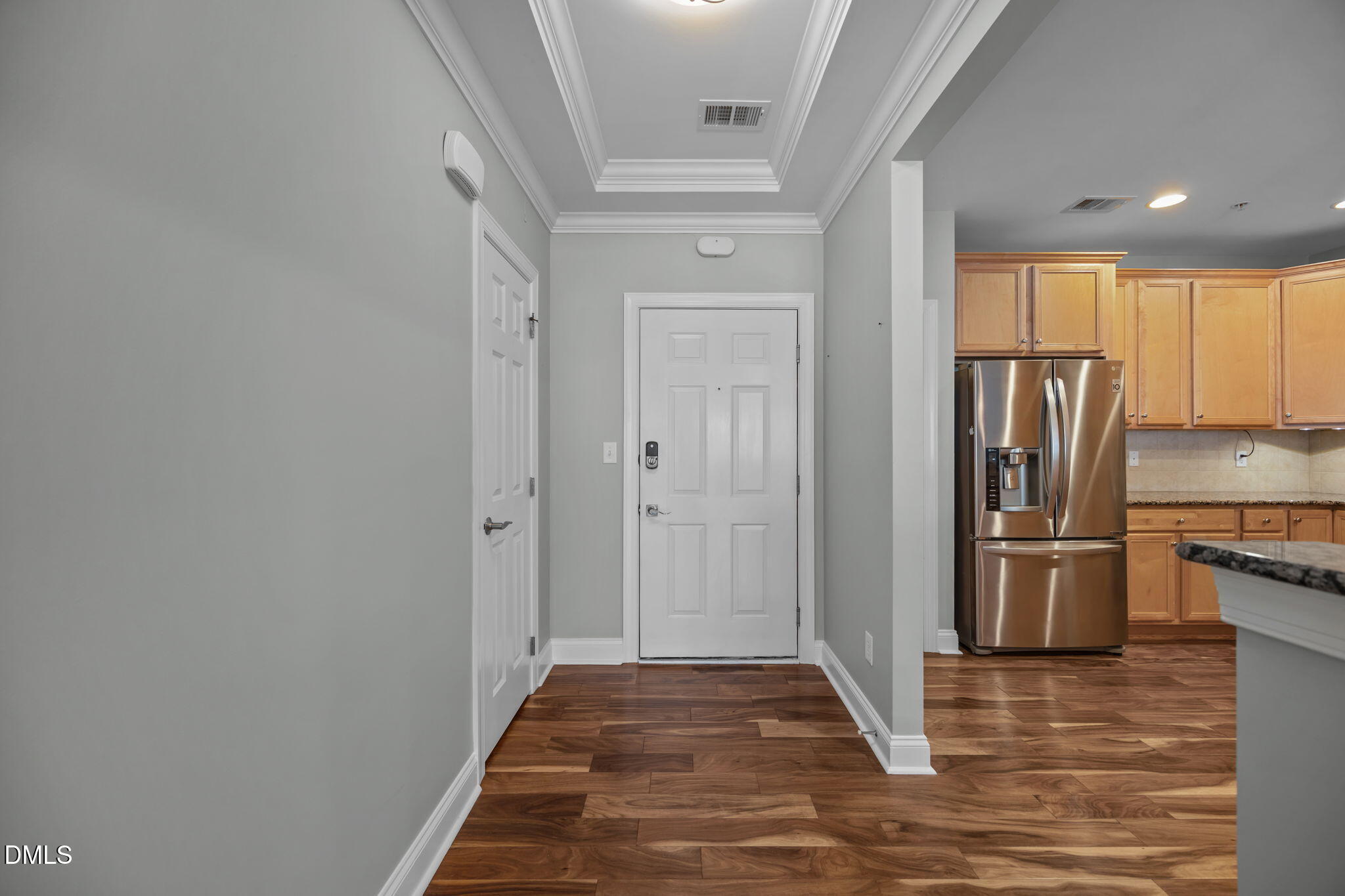 10410 Rosegate Court, Unit 201 Raleigh, NC 27617 - Photo 5 of 46 a view of a kitchen from the hallway