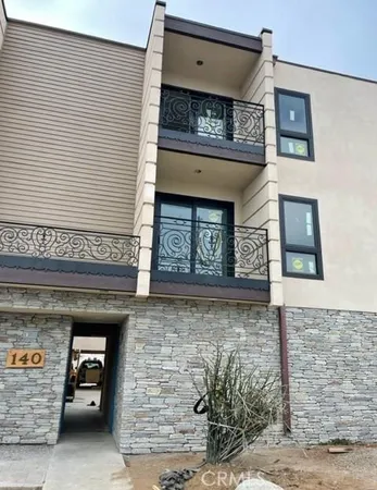 a front view of a building with entryway