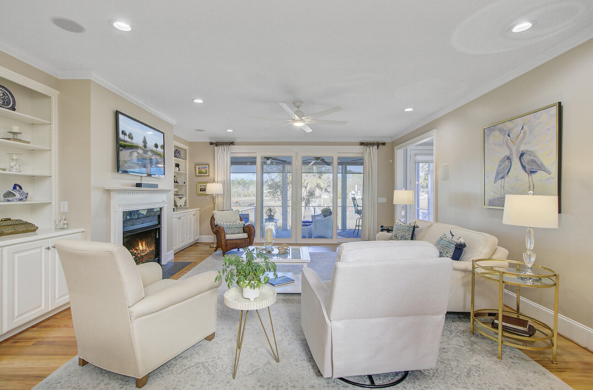 1888 North James Gregarie Road Mount Pleasant, SC 29466 - Photo 14 of 81 Water View straight through Family Room