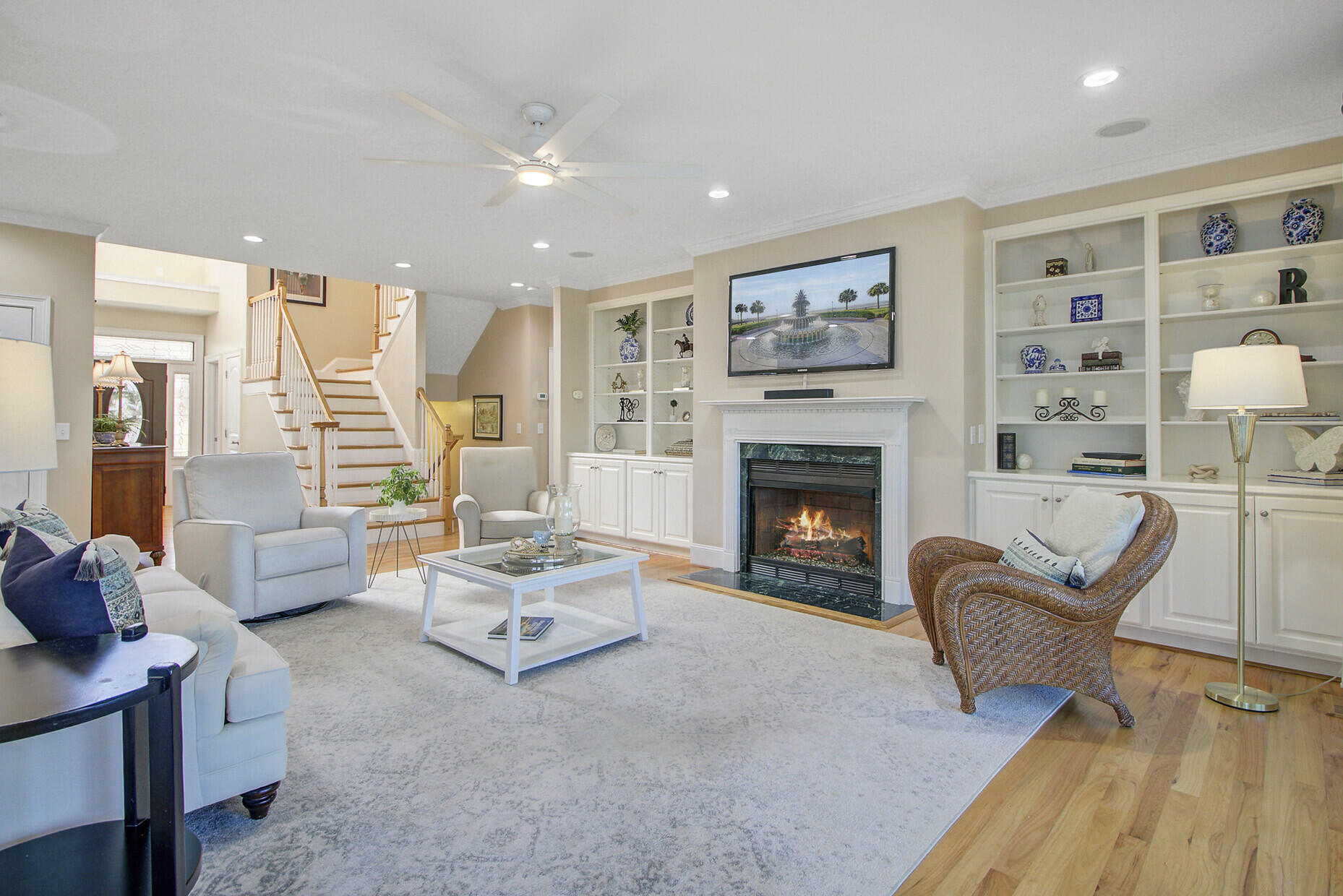 1888 North James Gregarie Road Mount Pleasant, SC 29466 - Photo 17 of 81 Built-in Cabinets flank the Fireplace