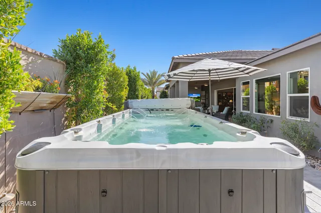 an aerial view of residential building and lake view